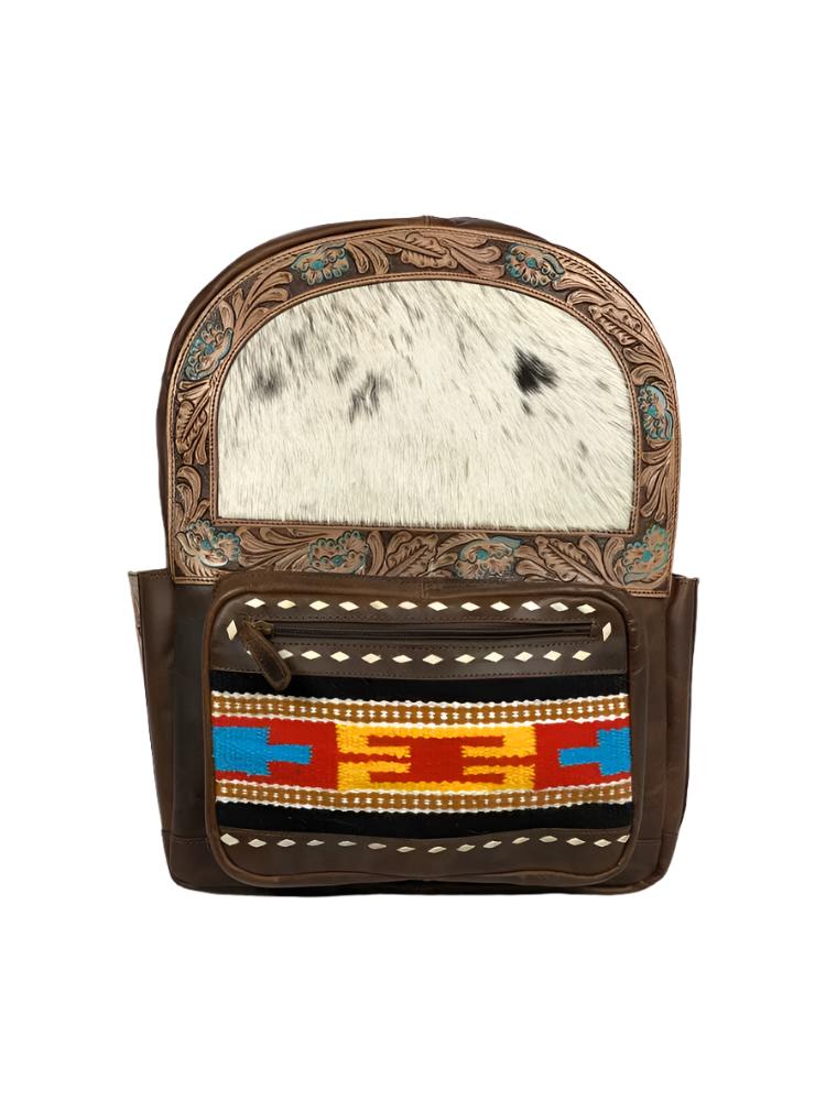 Cow deals hide and Azteca backpack