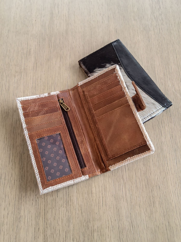 Cowhide and Leather Wallet