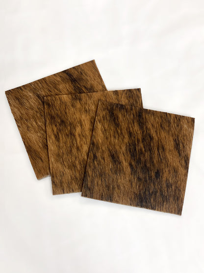 Cowhide Coasters - Set of 3