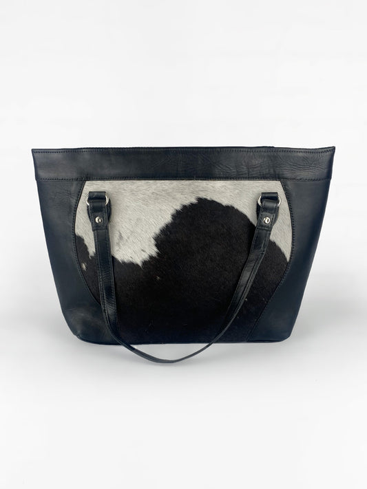 Leather and Cowhide Shoulder Bag