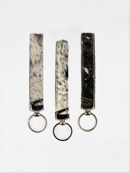 Cowhide Wristlet Keychain