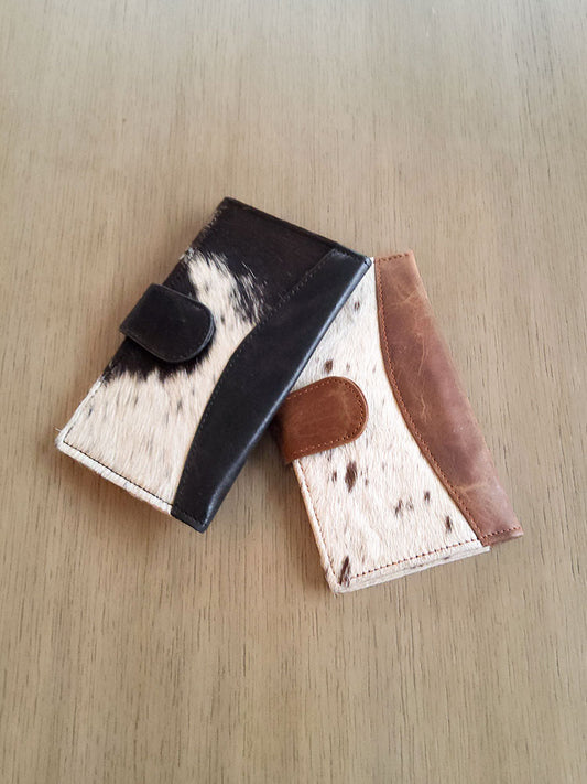 Cowhide and Leather Wallet