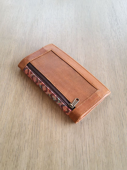 Aztec Canvas and Leather Wallet