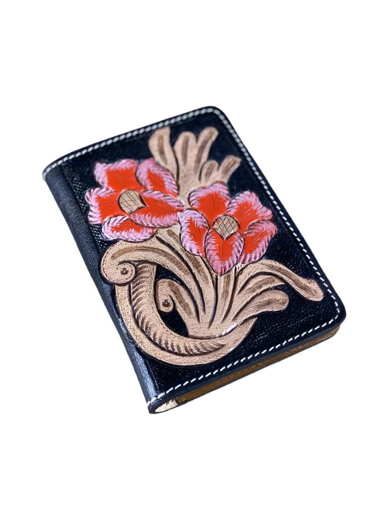 Hand Painted & Tooled Leather Western Wallet