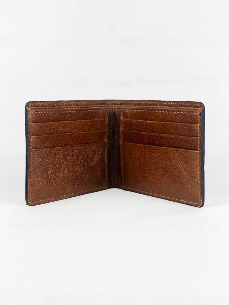 Men's Bi-Fold Western Wallet with Tooled Accent