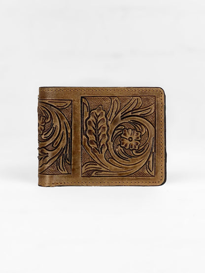 Men's Bi-Fold Tooled Leather Western Wallet