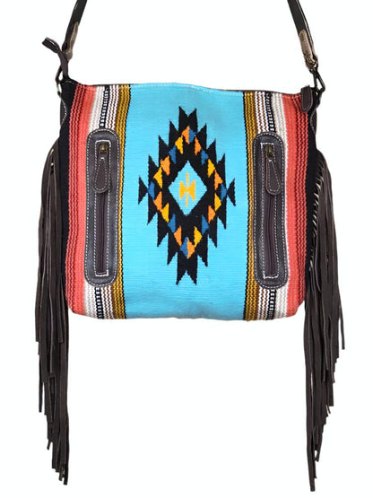 Aztec Canvas Tote with Fringe (Concealed-Carry)