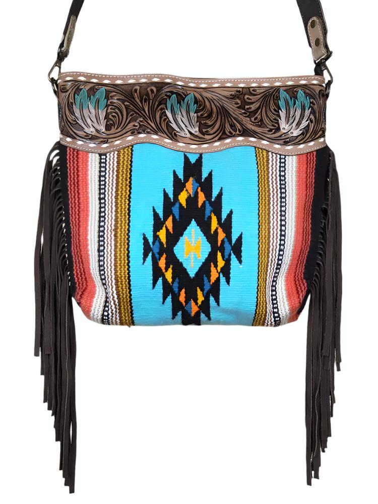 Aztec Canvas Tote with Fringe (Concealed-Carry)