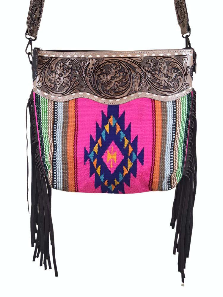 Aztec Canvas Tote with Fringe (Concealed-Carry)