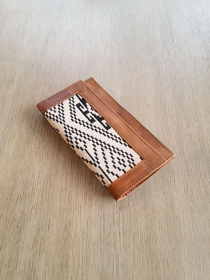 Aztec Canvas and Leather Wallet