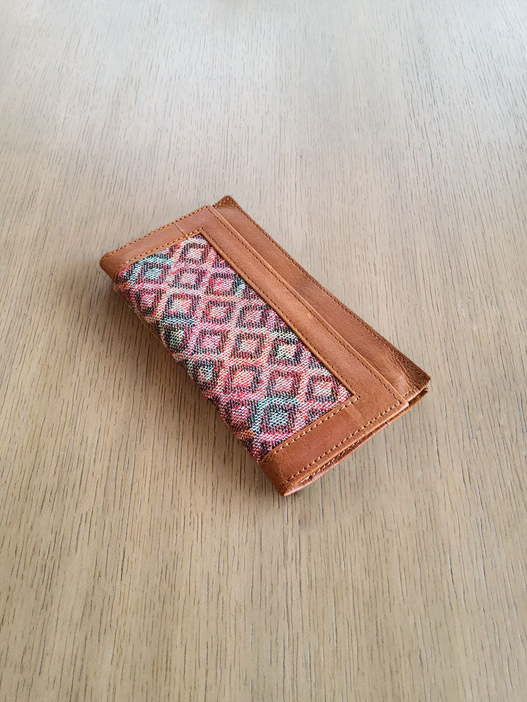 Aztec Canvas and Leather Wallet